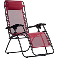 Los mejores  - Amazon Basics Silla Gravedad Cero- burdeos